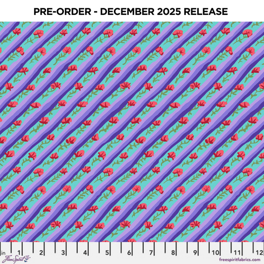 PRE-ORDER | DEC 2025 | From the Archives Diagonal Poppy Purple Kaffe Fassett Free Spirit Cotton 68s Fabric FS-PWGP024.PURPLE