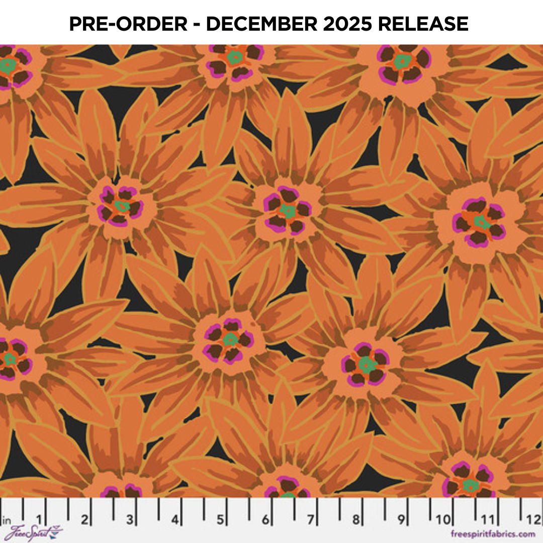 PRE-ORDER | DEC 2025 | From the Archives Potentilla Brown Kaffe Fassett Free Spirit Cotton 68s Fabric FS-PWGP064.BROWN