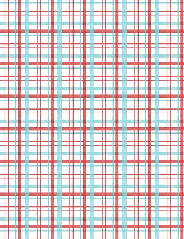 Frosty Merry-Mints Plaid White Danielle Leone Wilmington Prints Cotton Fabric
