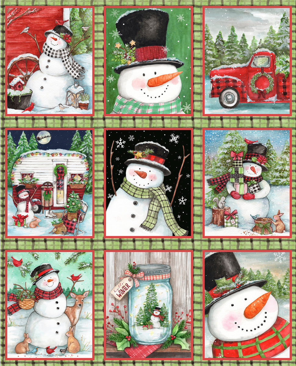 Frosty Hollow Panel 36" Melinda Hipsher 3 Wishes Cotton Fabric 3W-24602-PNL