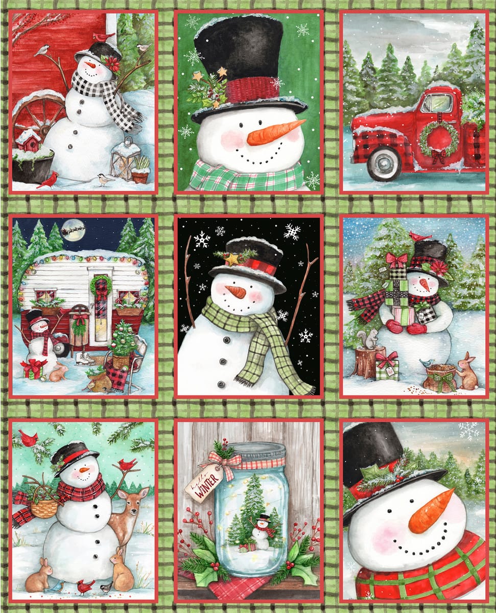 Frosty Hollow Panel 36" Melinda Hipsher 3 Wishes Cotton Fabric 3W-24602-PNL | US Fabric Shop
