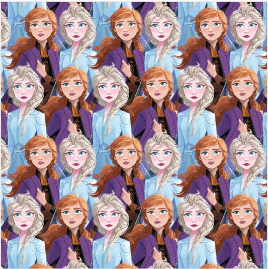 Frozen 2 Sisters Packed Elsa & Anna Fleece Disney Licensed Springs Creative 58" FLEECE fabric