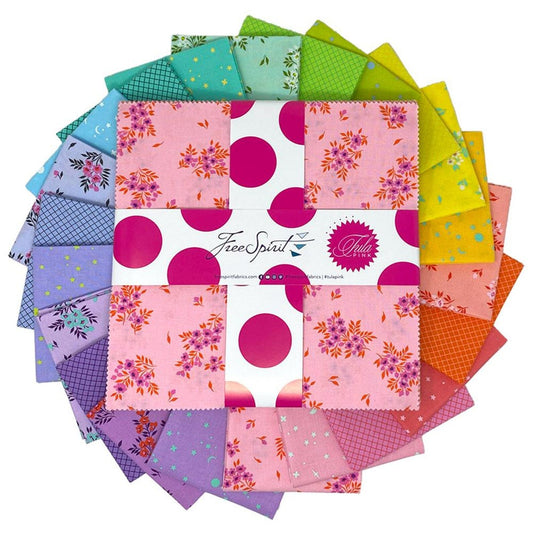 Full Moon Forest II 10" Squares 42pcs Tula Pink Free Spirit Cotton Fabric FS-FB610TP.FULLMOON