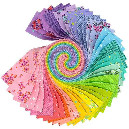 Full Moon Forest II 2.5" Strips 40pcs Tula Pink Free Spirit Cotton Fabric FS-FB4DRTP.FULLMOON