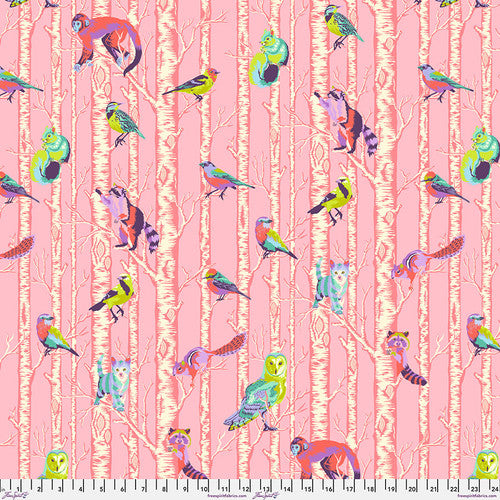Full Moon Forest II Family Tree in Honey Pink Tula Pink Free Spirit Cotton Fabric FS-PWTP245.HONEY