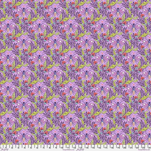 Full Moon Forest II Shake Your Honey Maker Blossom Purple Tula Pink Free Spirit Cotton Fabric FS-PWTP248.BLOSSOM