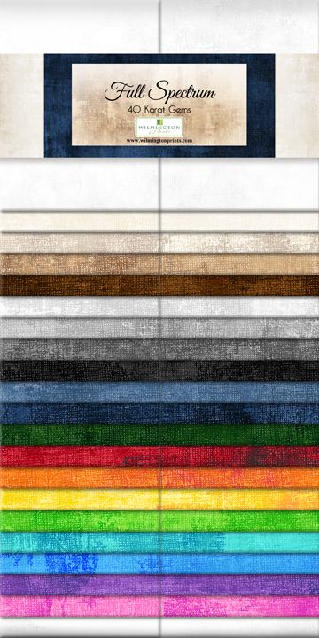 Full Spectrum 2.5" Karats Strips 40 pcs Wilmington Prints Cotton Fabric