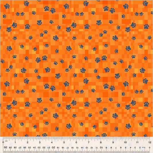 Fur-ever Friends Trail Home Orange Gareth Lucas Windham Cotton Fabric WF-54534D-6
