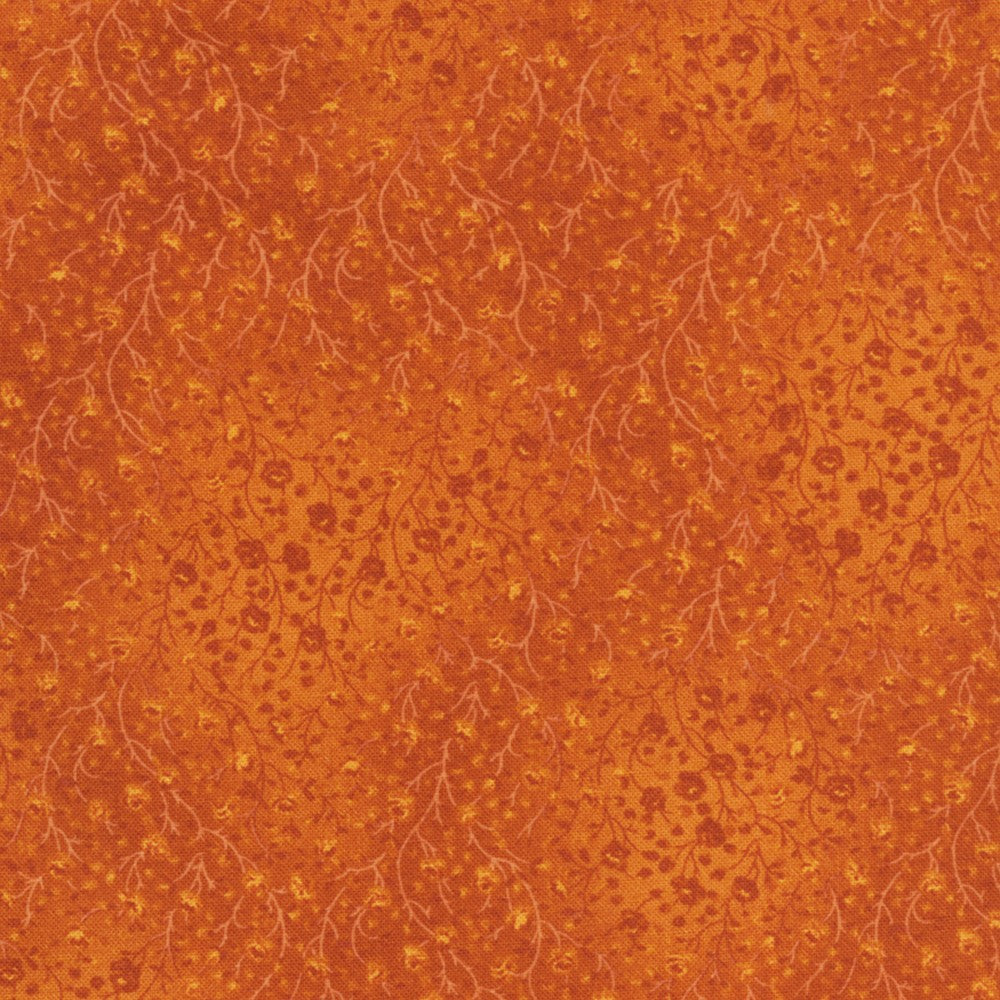 Fusions 4 Amber Orange Floral Texture Robert Kaufman Cotton Fabric RK-EY-4070-65