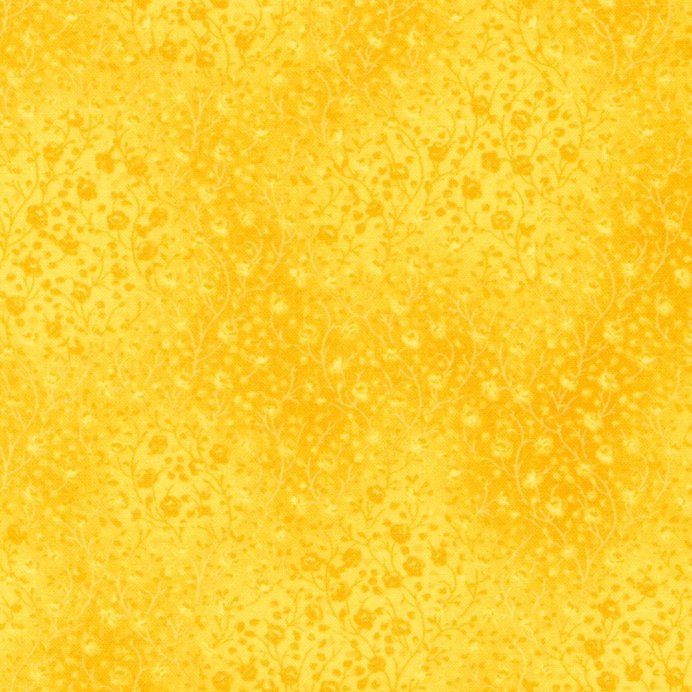 Fusions 4 Marigold Yellow Floral Texture Robert Kaufman Cotton Fabric