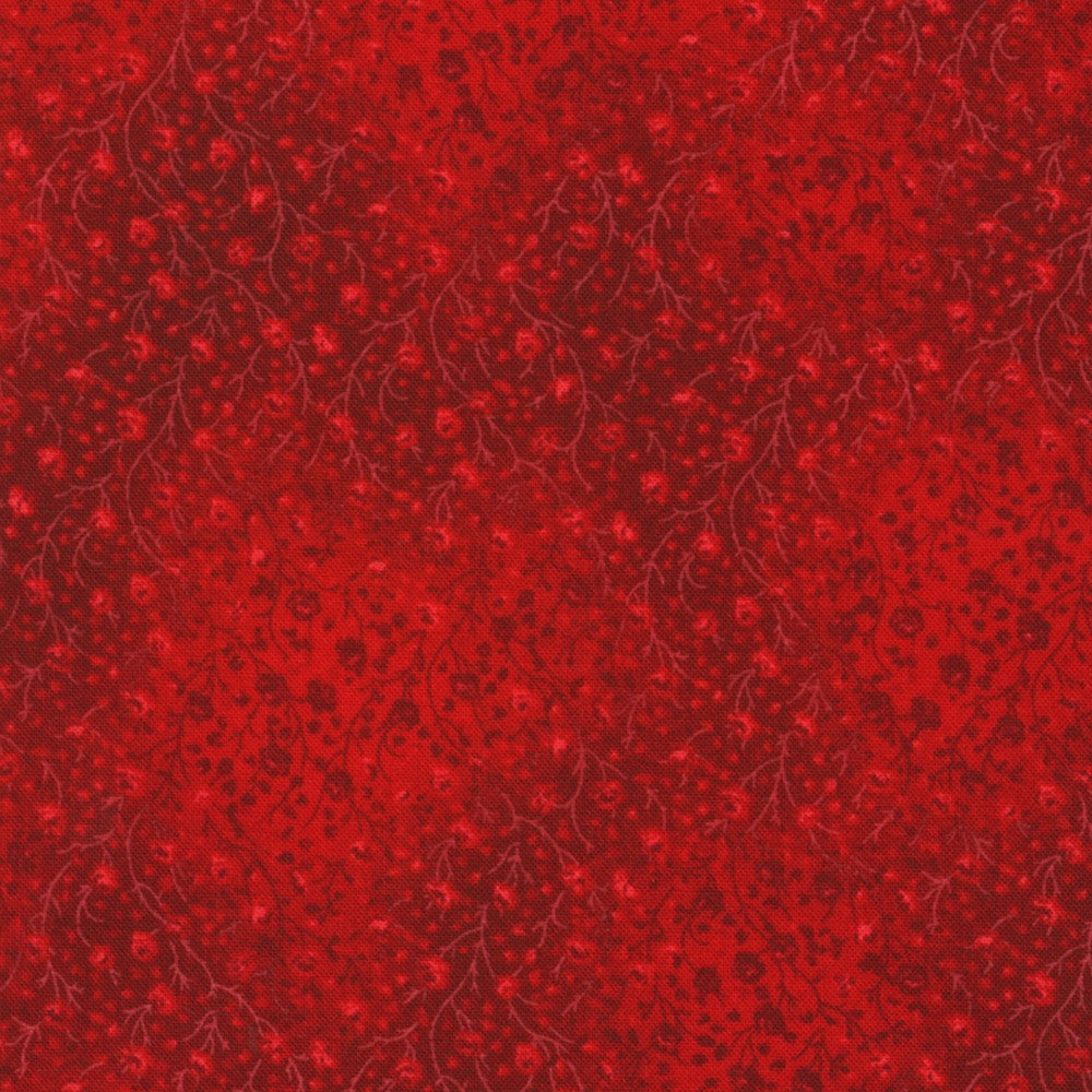 Fusions 4 Ruby Red Floral Texture Robert Kaufman Cotton Fabric