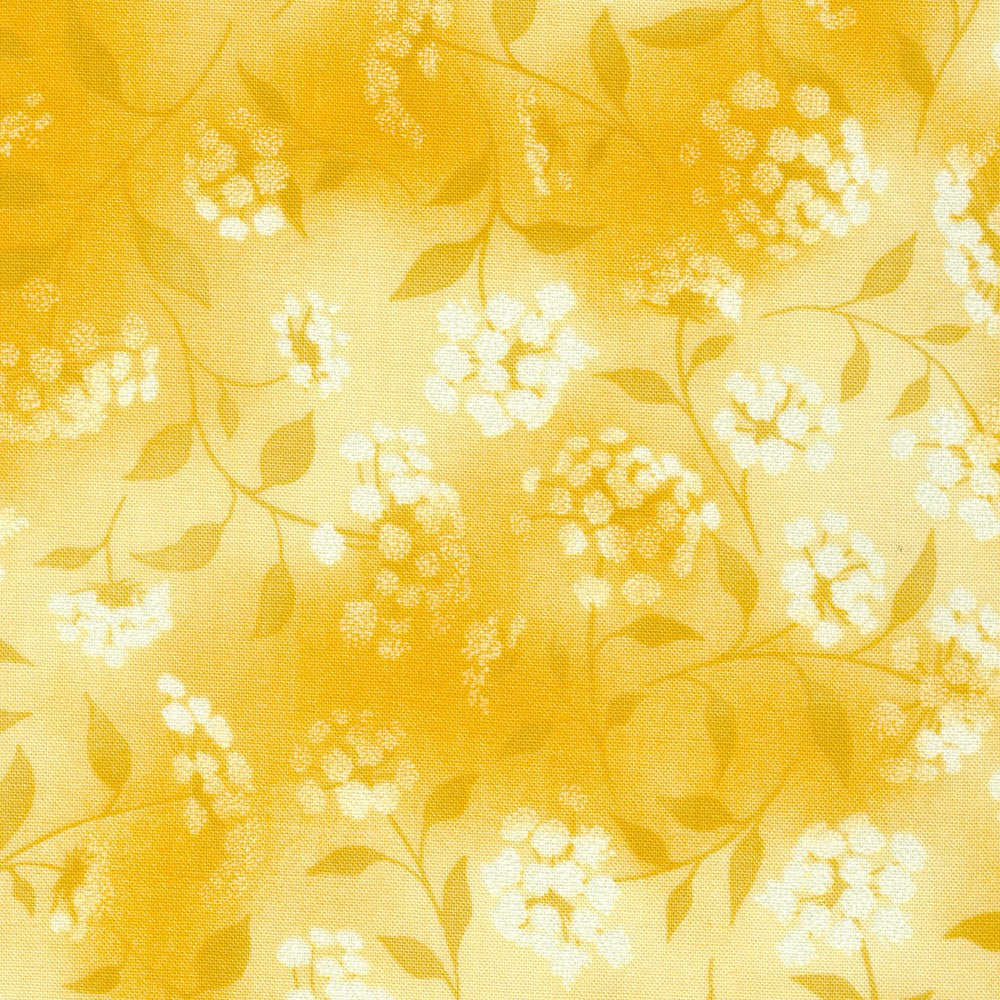 Fusions Queen Anne's Lace Duckling Yellow Robert Kaufman Cotton Fabric RK-SRK-21319-406