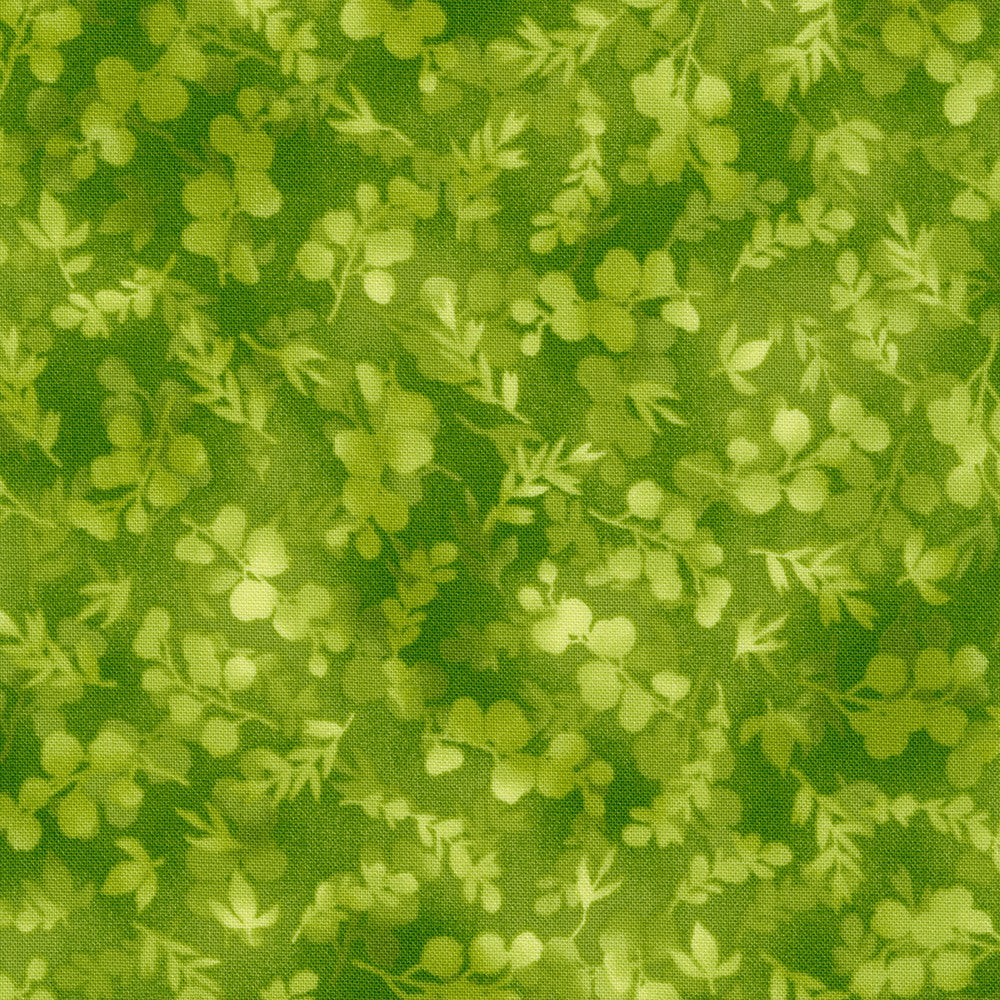 Fusions Cactus Green Foliage Mix Robert Kaufman Cotton Fabric RK-SRK-21320-58