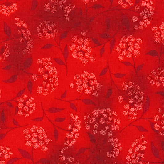Fusions Cardinal Red Queen Anne's Lace Robert Kaufman Cotton Fabric RK-SRK-21319-94