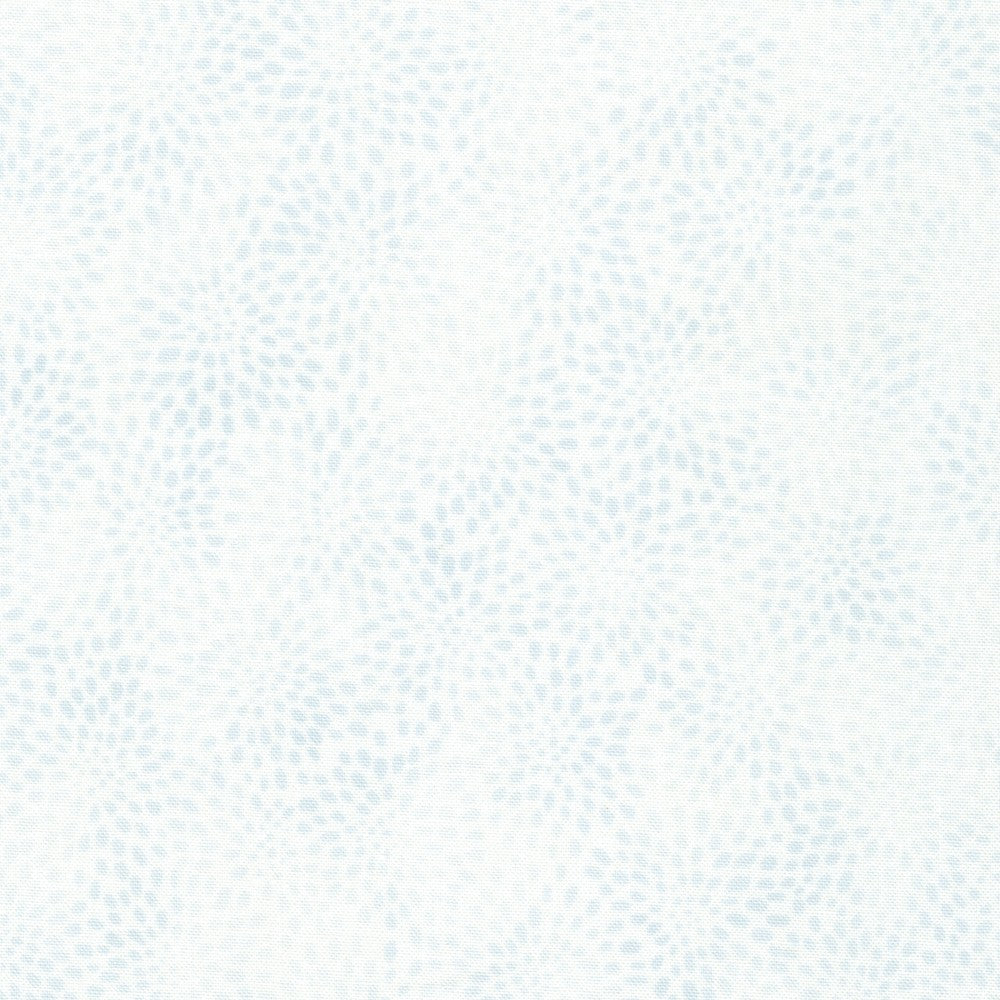 Fusions Winter White Packed Zinia Blooms Robert Kaufman Cotton Fabric