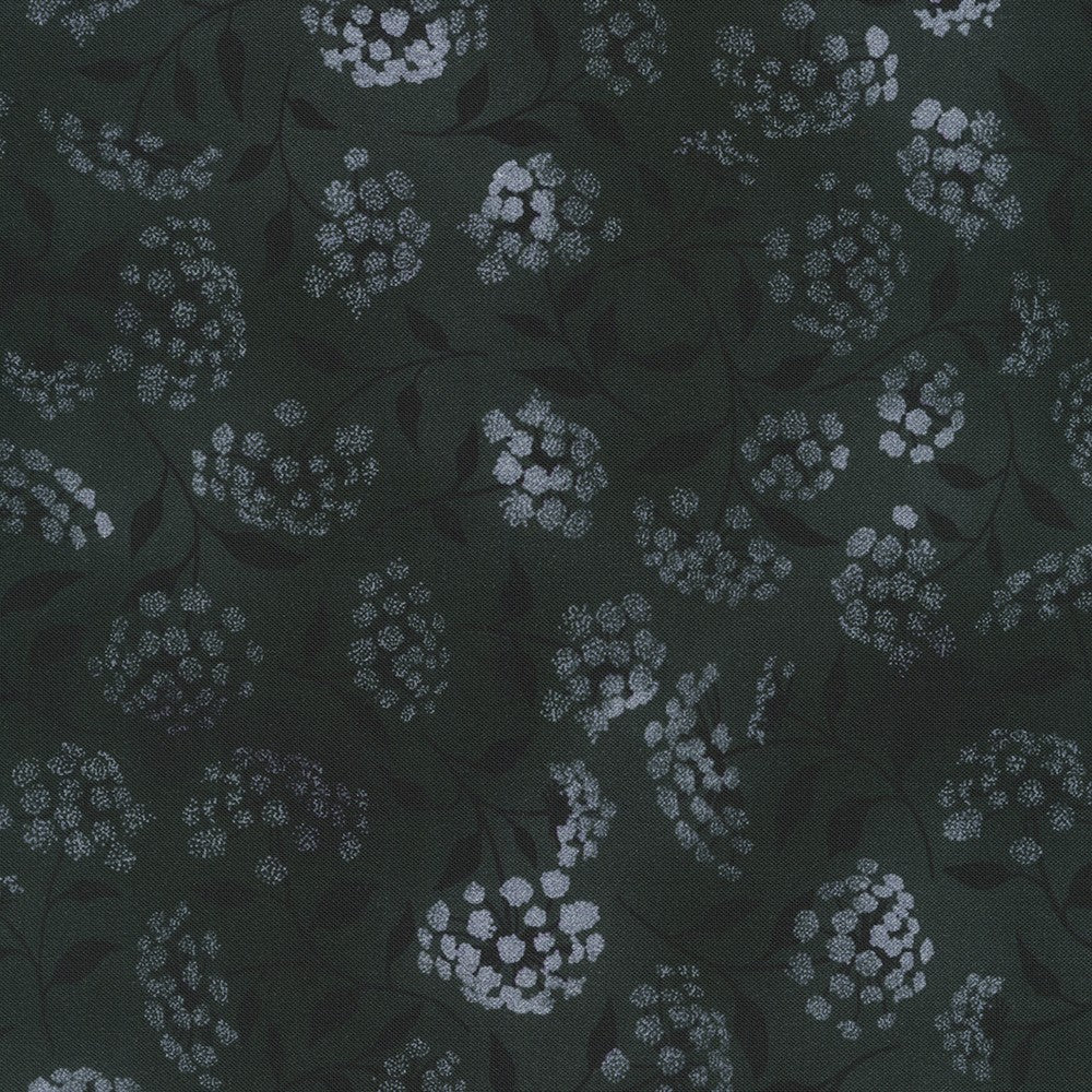 Fusions Wide 108" Wideback Queen Anne's Lace Black Robert Kaufman Cotton Fabric RK-SRKDX-21319-2