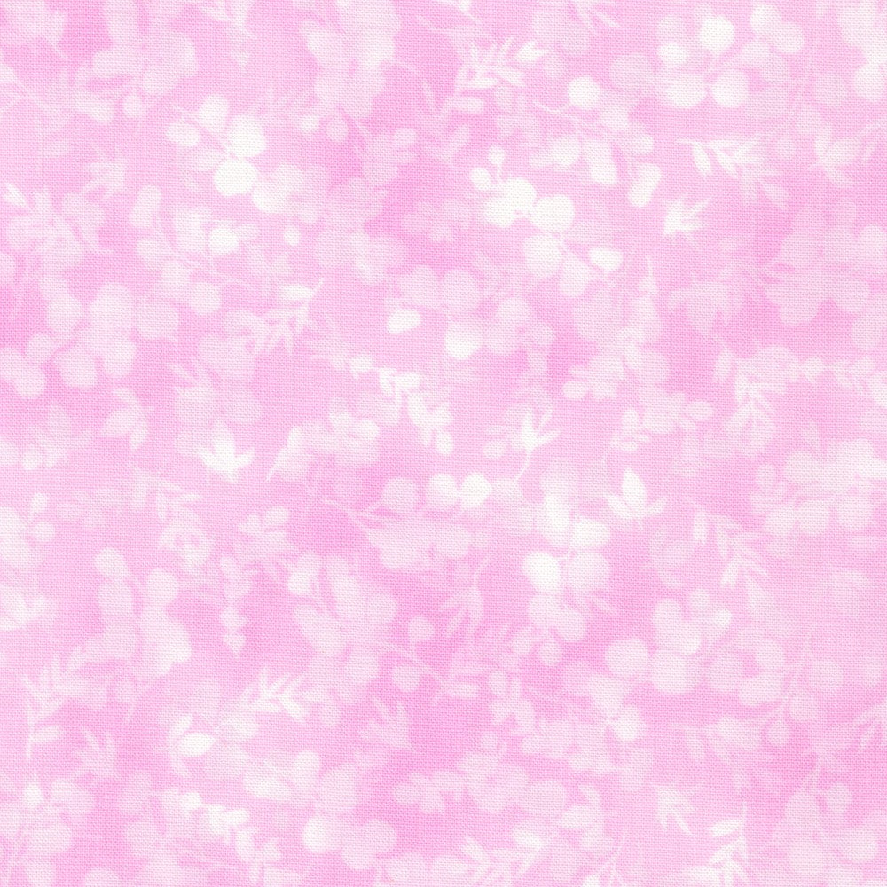 Fusions Peony Pink Foliage Mix Robert Kaufman Cotton Fabric