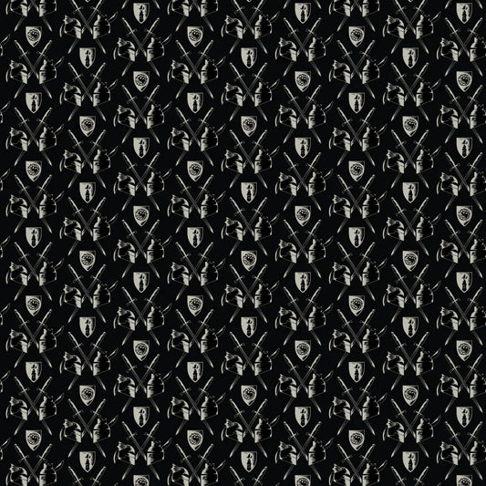 Game of Thrones & House of the Dragon House of Rivals Black Camelot Fabrics Cotton Fabric
