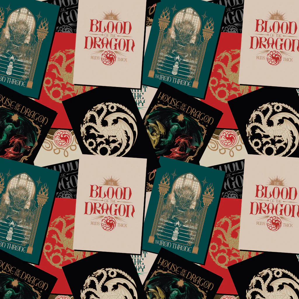 Game of Thrones & House of the Dragon Packed Posters Multi Camelot Fabrics Cotton Fabric