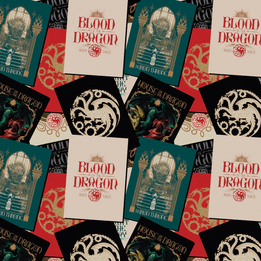 Game of Thrones & House of the Dragon Packed Posters Multi Camelot Fabrics Cotton Fabric