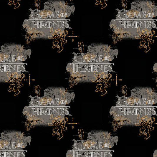 Game of Thrones & House of the Dragon Westeros Map Gold Camelot Fabrics Cotton Fabric