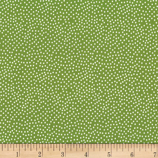 Garden Pindot Avocado Green Michael Miller Cotton Fabric MM-CX1065-AVOC
