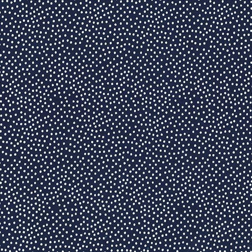 Garden Pindot Ink Navy White Dots Michael Miller Cotton Fabric MM-CX1065-INKX