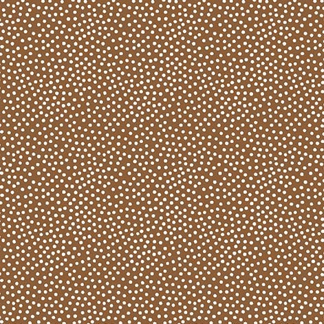 Garden Pindot Cinnamon Brown White Dots Michael Miller Cotton Fabric MM-CX1065-CINN-D
