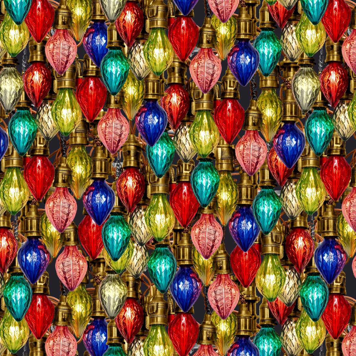 Gears & Garland Steampunk Christmas Bulbs Blue Urban Essence Blank Quilting Cotton Fabric BQ-4819-77 | US Fabric Shop