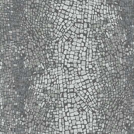 Gemma Abstract Mosaic Druzy Gray Eye Candy Quilts Andover Fabrics Cotton Fabric AF-A-841-C