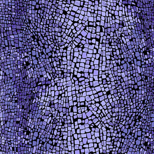 Gemma Abstract Mosaic Lolite Purple Eye Candy Quilts Andover Fabrics Cotton Fabric AF-A-841-P1