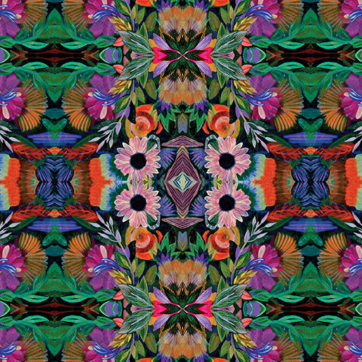 Gentle Warriors Centered Spirit Multi Danielle Duer Benartex Cotton Fabric BE-16574-99