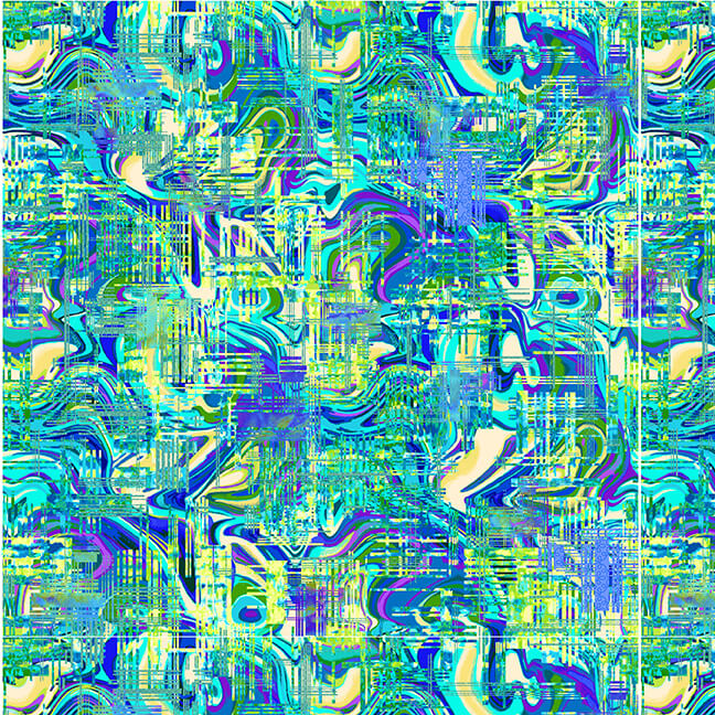 Geofetti II Texture Sea Blue Art Loft Studio E Cotton Fabric