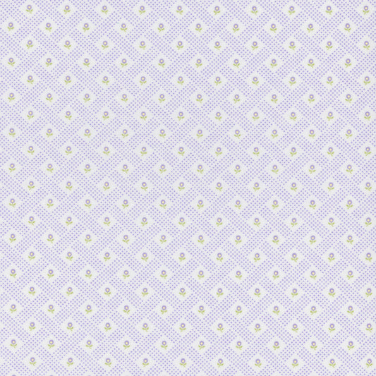 Georgia Blender Tonal Floral Dots Off White Lavender Purple Brenda Riddle Moda Fabrics Cotton Fabric