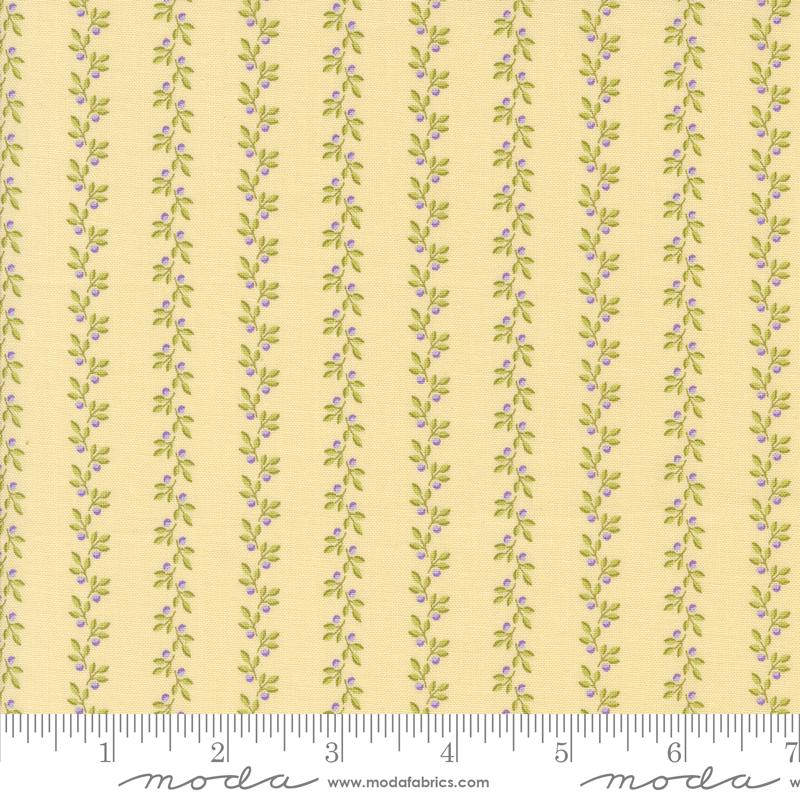 Georgia Stripes Floral Soft Yellow Brenda Riddle Moda Fabrics Cotton Fabric