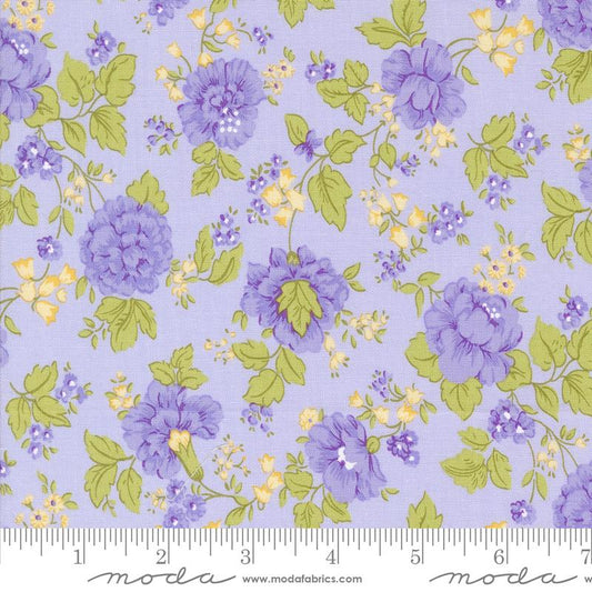 Georgia Main Florals Tossed Lavender Purple Brenda Riddle Designs Moda Fabrics Cotton Fabric