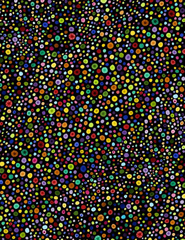 Glass Beads Black Wilmington Prints Cotton Fabric WP-3000-77664-953