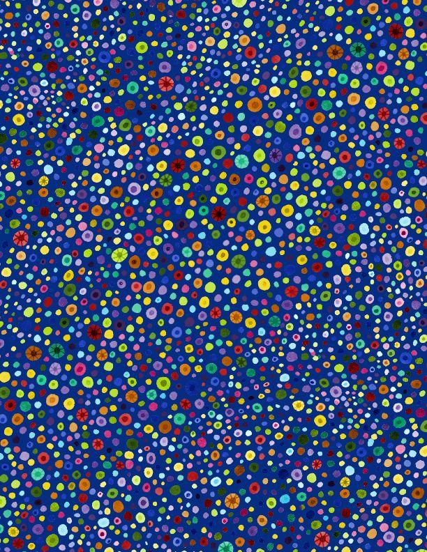 Glass Beads Blue Wilmington Prints Cotton Fabric WP-3000-77664-493