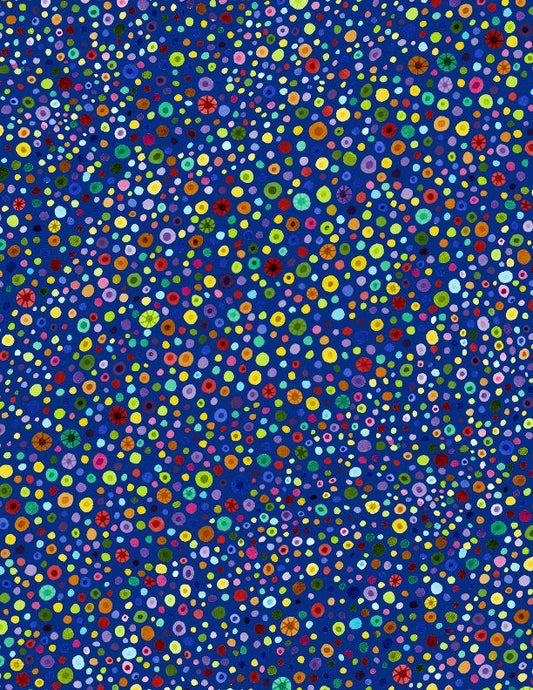 Glass Beads Blue Wilmington Prints Cotton Fabric WP-3000-77664-493