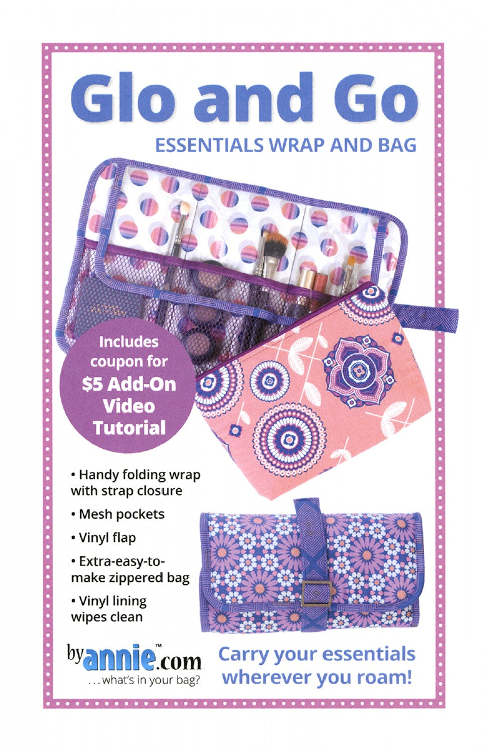 Glo and Go Essentials Wrap and Bag Bag Pattern By By Annie's BYA-PBA269