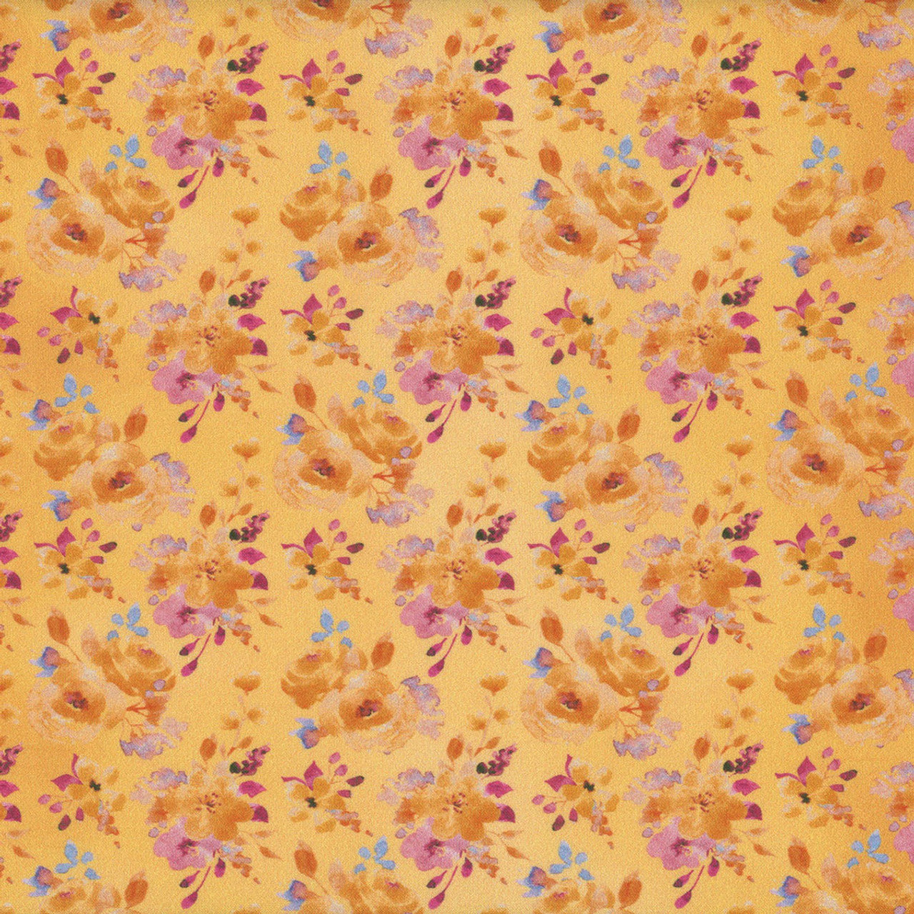Glorious Garden Roses Orange Kathleen Winslow Gardner In the Beginning Fabrics Cotton Fabric ITB-12GAR-1