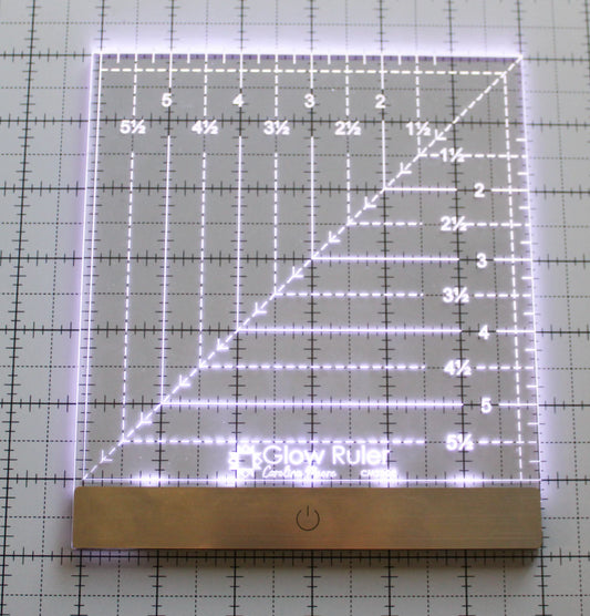 Glow Ruler Acrylic 6.5” x 6.5” Square Carolina Moore CM-23GR