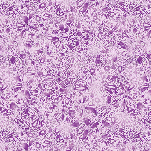 Go with the Flow Burst Medium Purple Ann Lauer Benartex Quilting Fabric BE-16745-63