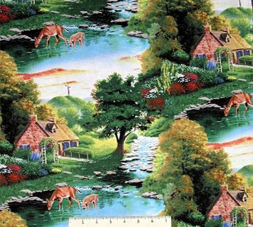 God so loved the world scenic Springs Creative Cotton Fabric SC-GODSOLOVEDWORLD
