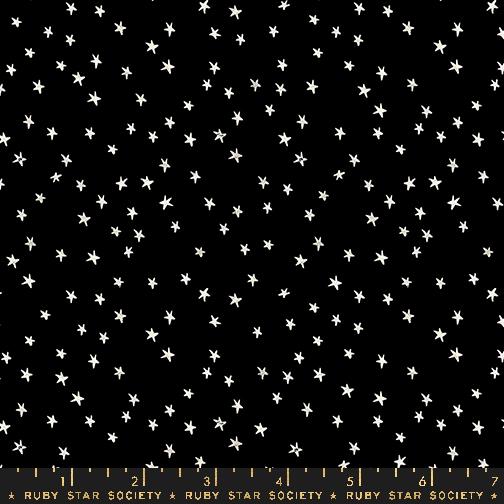 Good Spirits Mini Starry Halloween Stars Blender Black Ruby Star Society Moda Cotton Fabric MD-RS5142-16