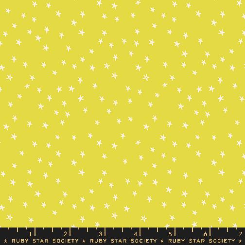 Good Spirits Mini Starry Halloween Stars Blender Citron Yellow Ruby Star Society Moda Cotton Fabric MD-RS5142-14G