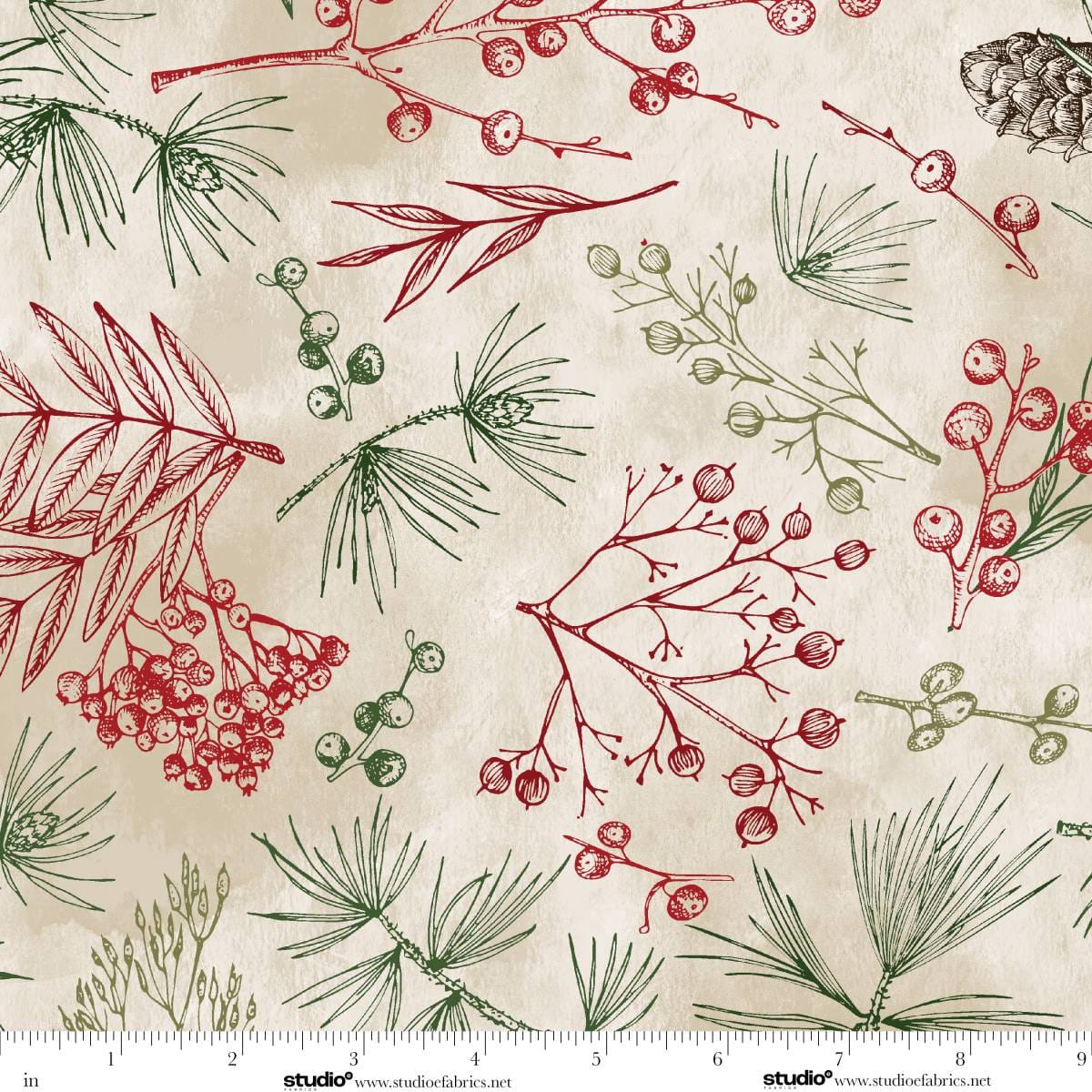 Good Natured 108" Wide Back Tree Bits Cream Funny Girl Cotton Fabric SE-8857-102 | US Fabric Shop