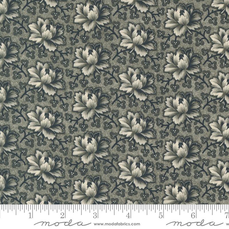 Goodnight Irene Tea Rose Florals Graphite Black Betsy Chutchian Moda Cotton Fabric