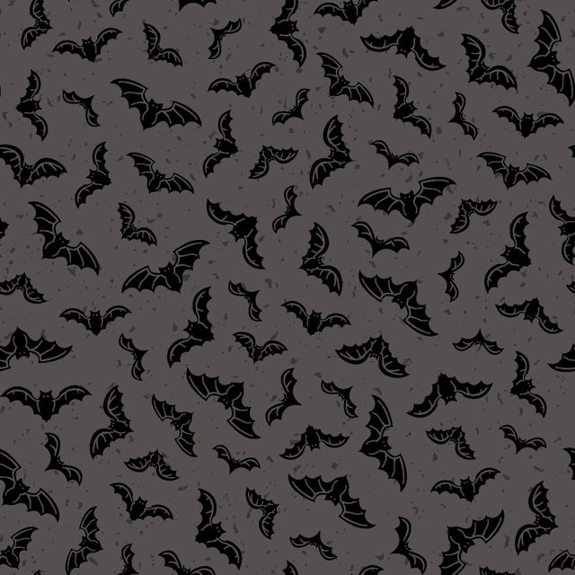 Goth Gardens Flying Bats Grey Maywood Studio Cotton Fabric MS-MAS10854-K | US Fabric Shop