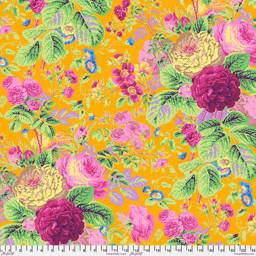 Gradi Floral Gold February 2025 Philip Jacobs Kaffe Fassett Collective Free Spirit Cotton Fabric FS-PWPJ053.GOLD